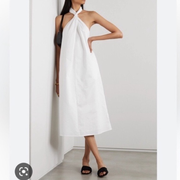 Anine Bing Dresses & Skirts - NWT Anine Bing Cosette Halter Neck White Midi Dress - M